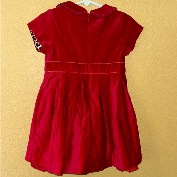 The Children's Place Red Velvet Party Dress Sz 3T - Picture 3 of 7